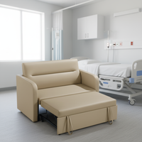 Chaise d'accompagnement portable de luxe moderne et écologique pour patients hospitaliers avec base en acier robuste pour usage scolaire