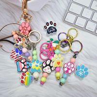 Mignon Dessin Animé Chien Patte Animal DIY Silicone Focal Perles Mix PVC Focal Perle Designer pour Perlé Stylo Charmes Bracelets Porte-clés Fabrication