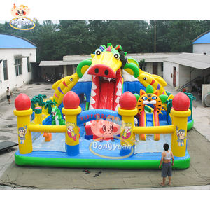 Kinder verspielte Luft matratze Spielzeug Große aufblasbare Burg mit Rutsche Ausrüstung Park Trampolin Spielzeugs tände - Product Image 2