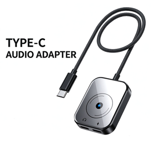 <b>Type</b>-<b>C</b> Audio Adapter, 2-in-1 Dual <b>Type</b>-<b>C</b> Splitter for Headphone & Charging, <b>Type</b> <b>C</b> to Dual USB <b>C</b> Audio Charger Converter for Pho - Product Image 1
