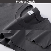T-shirts amples à col rond imprimés de 260 grammes, coupe ample, luxe, personnalisés pour hommes, haute qualité, surdimensionnés avec broderie de logo