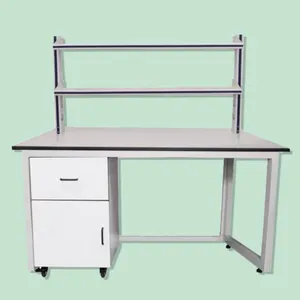 YA MING High pressure Laminates hpl Counter Top School Central Lab Table with mobile cabinet