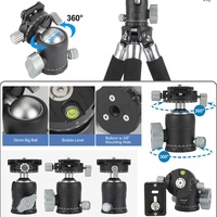ZSYB professionnel photographie éclairage Kit réglable pliant Portable en Fiber de carbone caméra trépied support