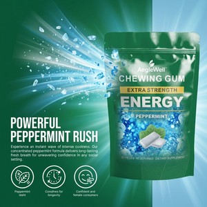 Aeglewell OEM Gomma da Masticare Energetica Extra Forte al Creatina Gusto Menta Piperita HACCP+HALAL – Energia Istantanea e Concentrazione Mentale - Product Image 2