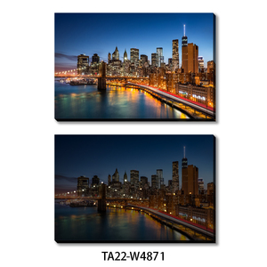 Adornos LED personalizados, pintura en lienzo con luces LED, vista del Puente de la ciudad, impresión en lienzo, decoraciones de pared - Product Image 4