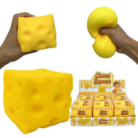 En stock – Jouet anti-stress en forme de fromage, mignon, à rebond rapide, rempli de farine, 7,5 cm, pour la décoration de bureau et le soulagement de l'anxiété