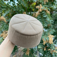 Gorro de Oración Musulmán Personalizable 100% Algodón, Bordado a Mano, Ajustable, Tejido de Malla, Uso en las Cuatro Estaciones, para Personalizar