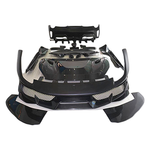 Pour <span class=keywords><strong>Ferari</strong></span> 488 Gtb Spider mise à niveau Pista Style demi-Kit de carrosserie en Fiber de carbone pare-chocs jupe latérale capot becquet - Product Image 1