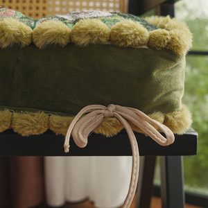 Cojín Elevado y Acolchado de Lino y Algodón con Diseño Retro de Pintura al Óleo para Silla Otomana, Mesa de Comedor y Silla Tatami - Product Image 4
