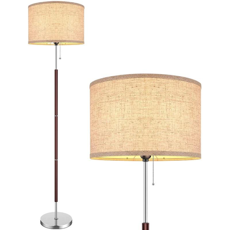 Ready To Ship Product Hotel Decor Sofa Beside Floor Lamp Fabric Shade Lighting Style Modern