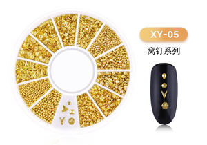 Joyas para decoración <span class=keywords><strong>de</strong></span> <span class=keywords><strong>uñas</strong></span> <span class=keywords><strong>de</strong></span> Metal dorado 3D para mujer, calcomanías <span class=keywords><strong>de</strong></span> cristal <span class=keywords><strong>de</strong></span> circón Kawaii, <span class=keywords><strong>uñas</strong></span> <span class=keywords><strong>de</strong></span> los <span class=keywords><strong>pies</strong></span>, estrella, corazón, triángulo, remache cuadrado DIY - Product Image 5