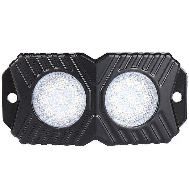 NEWEST Super Bright 210 Degrees LED Rock Light IP68 White Amber Green Blue Chasing Car Pickup Offroad Underbody Decorative Light