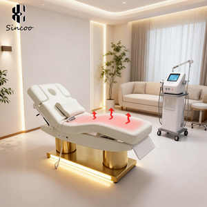 Kích thước rộng 4 động cơ vàng cơ sở sưởi ấm điện giường spa trung tâm chăm sóc sắc đẹp và chăm sóc da có thể được trang bị giường trị liệu massage - Product Image 2