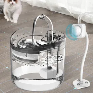 Fontanella per animali domestici trasparente con sensore a infrarossi bevitore di acqua per gatti per gatti Dispenser di acqua per animali domestici alimentatore automatico