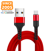 Câble USB Type-C en nylon tressé de haute qualité, durable, vente en gros, charge rapide 3A pour téléphones IOS/Android, tablettes, banque d'alimentation