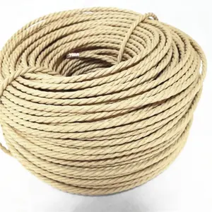 Cuerda Cordón de papel danés para tejer 10kg Rollo 3,5mm 4mm Cuerdas impermeables trenzadas Cordón danés