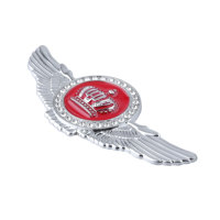Bling acepta emblema de coche personalizado ángulo ala corona coche pegatina insignia para Toyota Kia camión motocicleta venta al por mayor JDM accesorios para automóviles