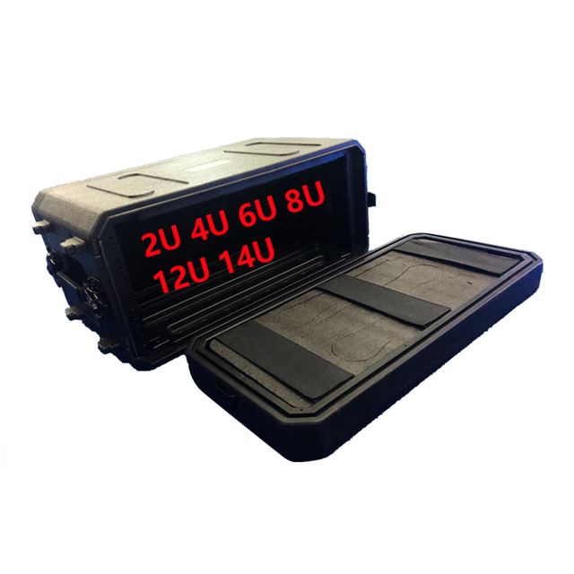 OEM Molded Shock Mount Audio AMP Shock Mount Shipping Case 2U 4U 6U 8U 12U 14U DJ Case for Audio-Visual Flight Shipping Case