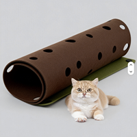 Tunnel pliable en feutre polyester pour chat, lit interactif DIY, tapis de jeu, jouet d'entraînement pour animaux de compagnie d'intérieur, pour chats et chatons, pour le jeu quotidien