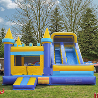 Château gonflable coloré en PVC HTH BC250101D avec toboggan, géant 8x6m, capacité 1000kg, pour 20 enfants et adultes, usage en parc, unisexe