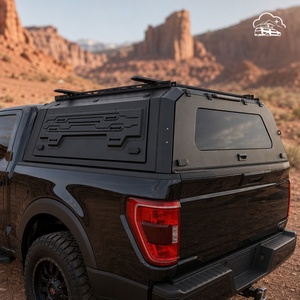 Tapa de caja de camioneta de aluminio de techo alto con cajas de herramientas laterales y rieles de techo, compatible con <span class=keywords><strong>Ford</strong></span> F-250 <span class=keywords><strong>Super</strong></span> <span class=keywords><strong>Duty</strong></span> 2017-2024 Crew Cab 6.75ft, envío rápido - Product Image 1