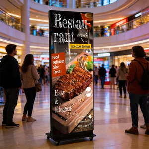 P1.25 P1.8 P2.5 Aluminum Custom Advertising <b>Stand</b> Screen 4K HDR10 Built-in CMS Wifi <b>Control</b> Portable Foldable LED Poster Display - Product Image 3