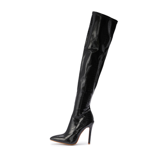 Bottines tendance pour femmes 2025 avec fermeture éclair, style européen et américain, talon fin et haut pour l'automne et l'hiver - Product Image 4