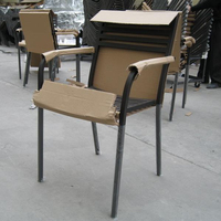 Chaise de salle à manger en métal pliable en fer Vente en gros