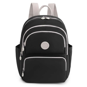 Casual Panelled Nylon <b>Backpack</b> 22L Waterproof Zipper Closure Unisex Daily Use Softback Air Cushion School Bag - Product Image 2