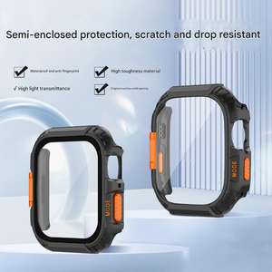 Étui rigide étanche en métal avec <span class=keywords><strong>protection</strong></span> d'écran en verre trempé intégrée, pare-chocs métallique robuste pour <span class=keywords><strong>Apple</strong></span> <span class=keywords><strong>Watch</strong></span> Series 10/11 - Product Image 2