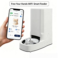 Distributeur automatique de nourriture pour animaux de compagnie contrôlé par application, distributeur intelligent de nourriture pour chats avec alimentation à distance, capacité de 3 L