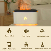 Diffuseur d'arômes ultrasonique de luxe à piles avec design de flamme personnalisé pour hôtels et foyers – Vente en gros