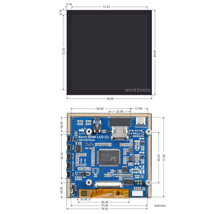 Waveshare 4inch HD-MI Capacitive Touch IPS LCD <strong>Display</strong> (C), 720x720, Fully Laminated Optical Bonding Screen - Product Image 6