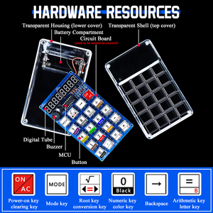 DIY Electronic Kit LED Digital Tube <strong>Calculators</strong> 51 Microcontroller Control Resistance Conversion DIY Soldering Projects - Product Image 3