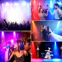 Mini LED 4*10W RGBWA+UV Éclairage sans fil à piles DMX & télécommande IR sans fil Par lumière pour DJ Mariage Disco Soirée Événement