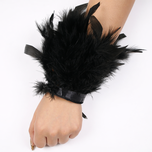 Nueva Llegada Pulseras de Plumas de Pavo de Colores Mezclados, Pulsera de Moda Desmontable, Brazalete de Plumas de Pavo - Product Image 3