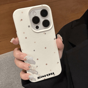 Bình thường Polka Dot phong cách Silicone vỏ mềm điện thoại di động Trường hợp Apple 16 Pro Max máy ảnh bảo vệ Tương thích iPhone 14 15 13 - Product Image 6