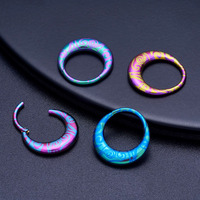 Anneau de nez segmenté en titane G23 personnalisé Freya, bijoux de piercing pour le nez, boucles d'oreilles septum pour femmes, bijoux de corps à motif tendance