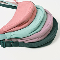 Nouveau sac banane croissant en nylon pour femme et homme, petit sac à dos, sac à bandoulière, sac messager, avec sangle réglable