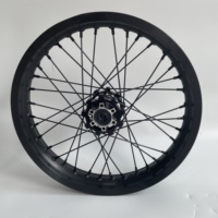 Jeu de roues à rayons droits noirs tout-terrain pour Surron Light Bee, avant 19 1.4, arrière 16 2.15, rayons noirs, sans pneu