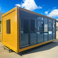 Maison conteneur moderne de luxe à double paroi vitrée, pliable, pour hôtels et résidences
