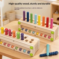 Jeu de devinettes sensoriel en bois en forme de chenille, 40 pièces, blocs de construction interactifs, jouet d'apprentissage précoce pour la maternelle