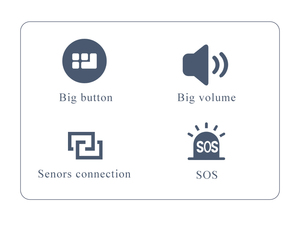 4G LTE VoLTE FM Grand Bouton Haut-Parleur Haute Puissance Son Fort avec Capteurs Appel SOS pour <span class=keywords><strong>Senior</strong></span> Elder Carte SIM Téléphone Sans Fil <span class=keywords><strong>Fixe</strong></span> - Product Image 6