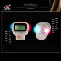Bande lumineuse LED Modèle Putian Origin 100, Compteur de doigts à indicateur lumineux clignotant, Compteur d'anneaux à bouton-poussoir, Minuteur pour étudiants et professionnels