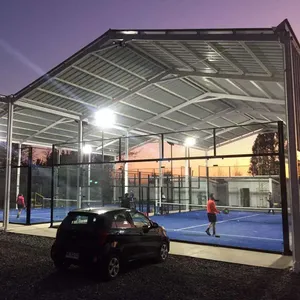 JSMC panoramik Padel mahkemesi açık ve kapalı çatı