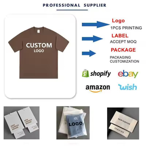 Custom Screen Print logo t <strong>Shirt</strong> High Quality Blank 100% Cotton Unisex <strong>Pro</strong> <strong>Club</strong> Oversized Streetwear Heavyweight t <strong>Shirt</strong> for Men - Product Image 4