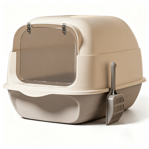 Bac à litière semi-fermé extra-large pour chat - Toilette ouverte anti-éclaboussures pour chat (vente en gros) - Product Image 3
