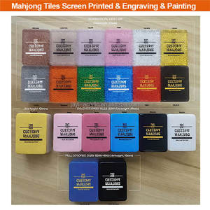 Factory Custom Color Custom Hand Painting Acrylic Mahjongg Tiles Lucite American <strong>Majong</strong> Travel Game <strong>Set</strong> - Product Image 5