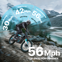 Valtinsu Em5 Ultra 72V 8000W 275Nm Moto électrique tout-terrain avec limiteur de vitesse via application, performances puissantes, motocross pour adultes