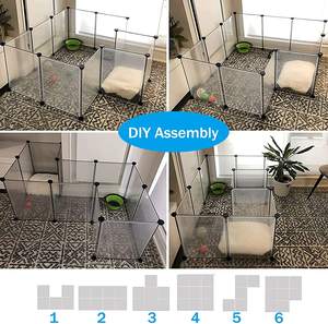 Rimovibile trasparente PP pannello morbido in plastica moderno rettangolo Pet box 12 confezioni per piccoli animali uso esterno - Product Image 5